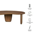 thumbnail image 3 of Modway Vetra Kidney-Shaped Free Coffee Table in Brown, 3 of 8