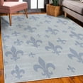 thumbnail image 3 of Fleur De Lis Decorative Rug, Lily Pattern Classic Retro Royal Vintage European Iris Ornamental Art, Quality Carpet for Bedroom Dorm and Living Room, 6 Sizes, Pale Teal, by Ambesonne, 3 of 4
