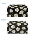 thumbnail image 4 of FUIALDOLG Tissue Box Cover PU Leather, White Daisy Waterproof Rectangular Car Tissue Holder Storage for Bathroom Vanity, Countertops, Dressers, Night Stand, Parlors and Offices, 4 of 7