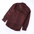 thumbnail image 4 of Fashion Men‘s Formal Long Sleeve Shirt Solid Color Button Up Business Work Dress Top, 4 of 6