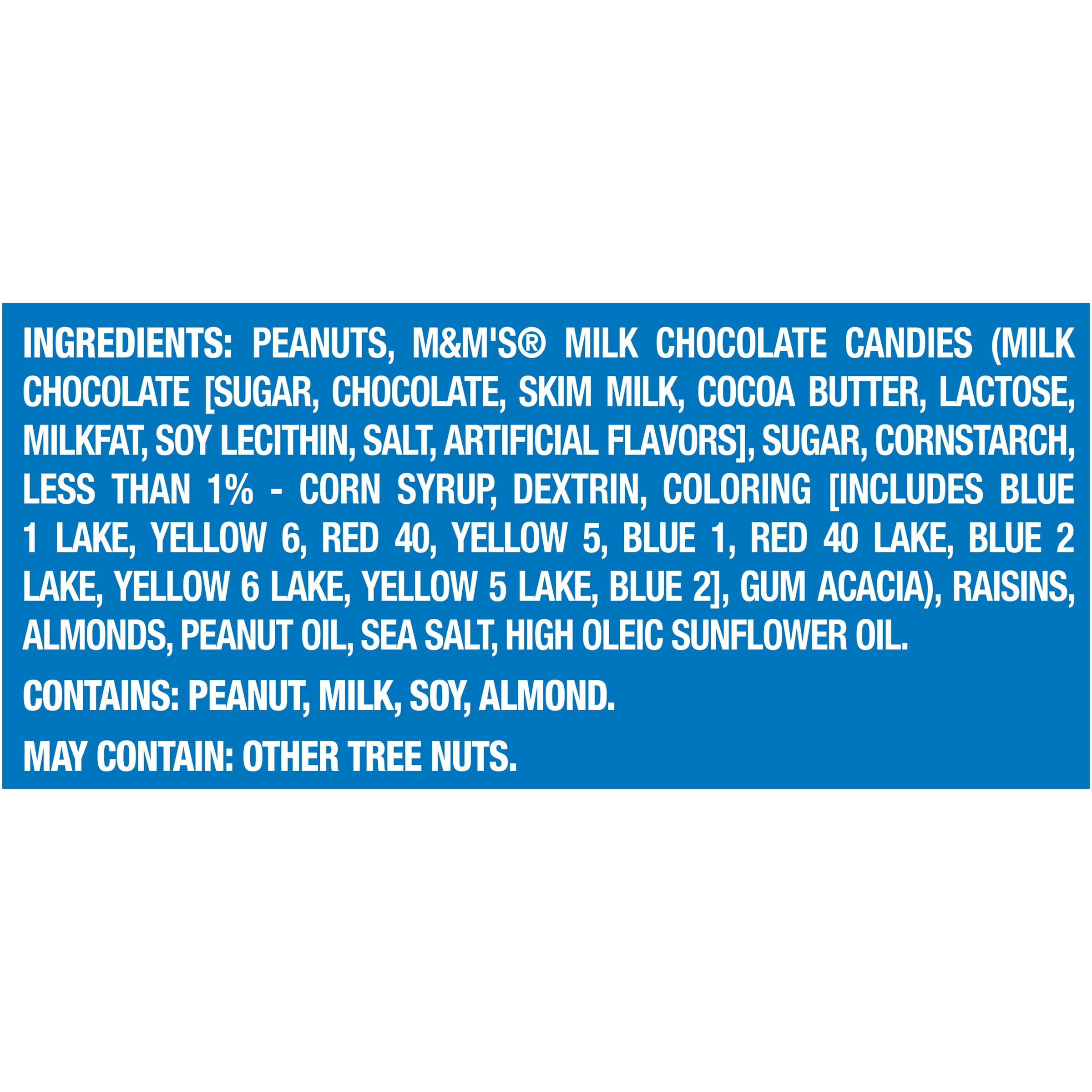Planters Nuts & Chocolate Trail Mix Roasted Peanuts, M&M Chocolate Candies, Raisins Roasted Almonds, 18 ct Box, 1.7 oz Packs