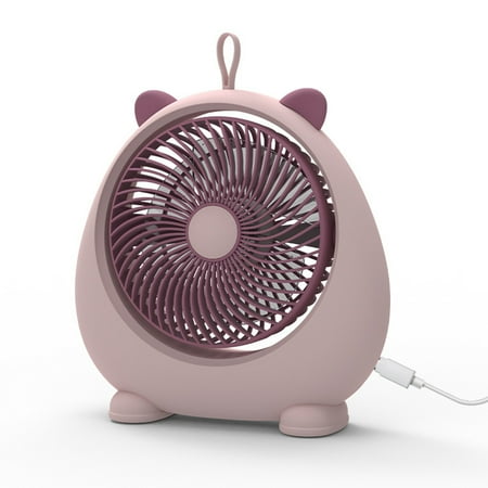 

Citystores Cooling Fan Adjustable Air Outlet Three Wind Speeds Power Display Desktop Electric Fan Air Circulation Fan Outdoor Supply Charging Pink