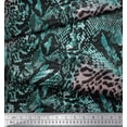 thumbnail image 2 of Soimoi Blue Cotton Jersey Fabric Fish & Leopard Animal Skin Print Fabric by Yard 58 Inch Wide, 2 of 3