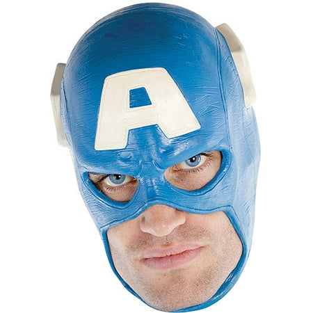Adult Captain America Deluxe Full Vinyl Costume Mask