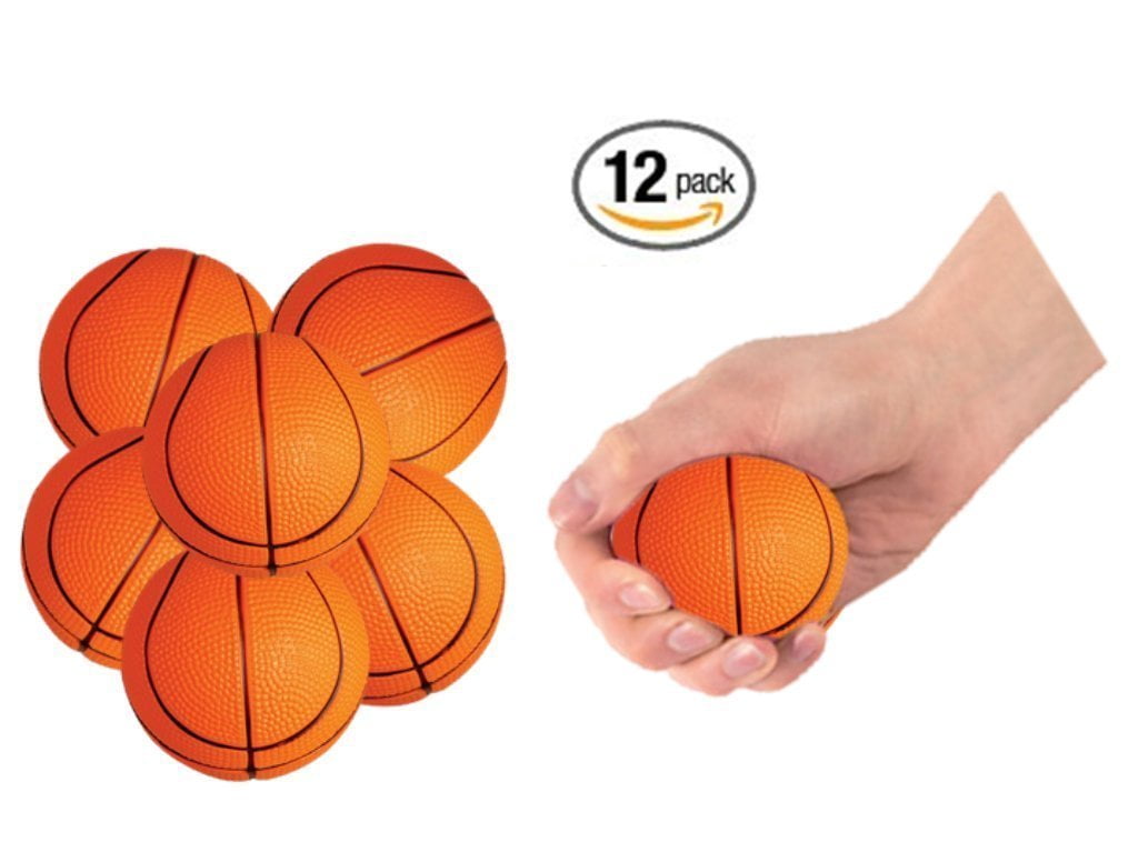 Play Kreative Basketball Stress Balls 12 Mini 2.5" Sports Squeeze