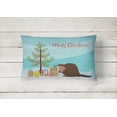thumbnail image 2 of Eurasian Beaver Christmas Canvas Fabric Decorative Pillow, 2 of 3
