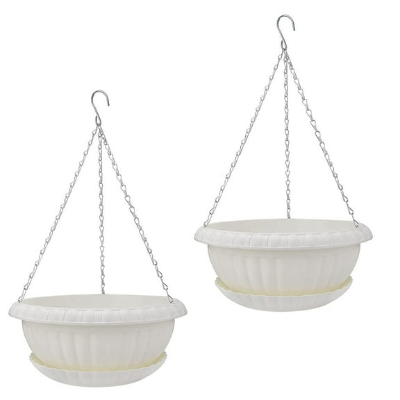 Raindrops  2 Pcs Balcony Suspension Planter Hanger Indoor Hanging Outdoor Succulent White