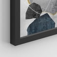 thumbnail image 5 of PixonSign Framed Canvas Print Wall Art Set - Grunge Pastel Paint Stroke Landscape Poster Art - Geometric Print Gallery Set of 5 Leaves Illustrations Digital Art Wall Décor for Home - Black, 5 of 5