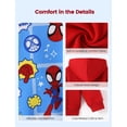thumbnail image 5 of Marvel Spider-Man Boys Hoodies Red Blue Cartoon Allover Print Pullover Tops Ugly Sweatshirts Kids 5-6Y, 5 of 7