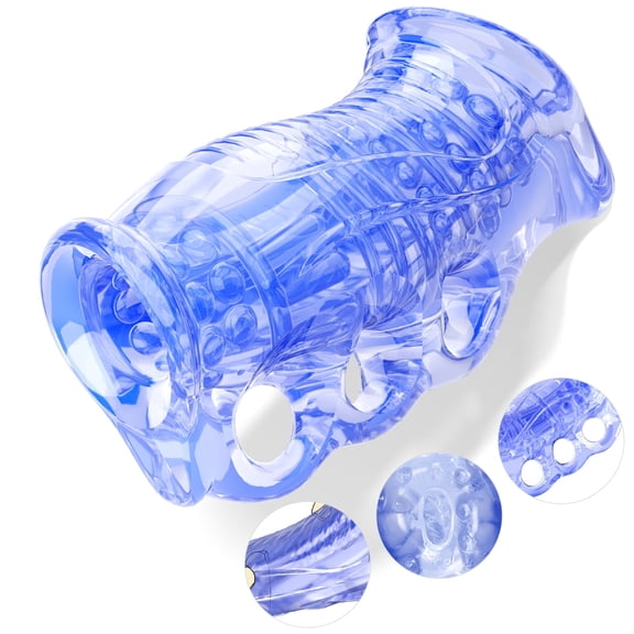 Silicone Waterproof Blue Male Masturbator Cup Toy