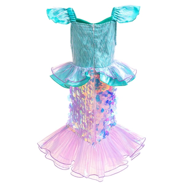 Little Mermaid Costume Toddler Girls Princess Dress Sequin Outfit Halloween  Birthday Party Christmas - Walmart Business Supplies