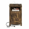 thumbnail image 4 of Furinno FARMHOUSE Night Stand w/ Charging USB & Outlets Bedside Table Amber Pine, 4 of 6