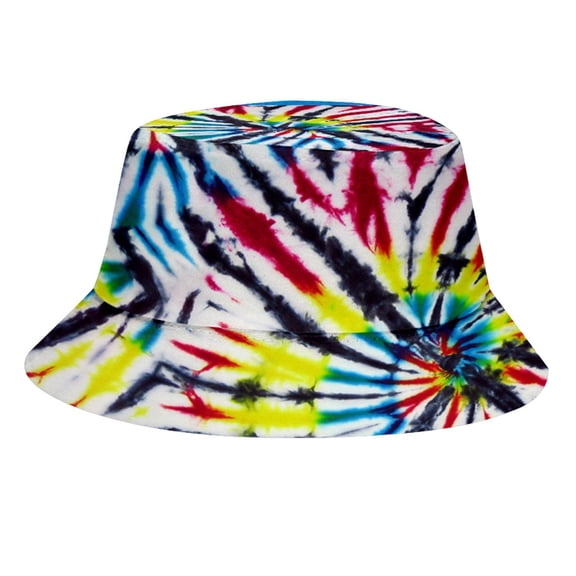 Yuanlong Womens Bucket Hat Tie Dye Graphic Sun Cap Lightweight Foldable Stylish Outdoor Summer Travel Beach Casual Fisherman Cap