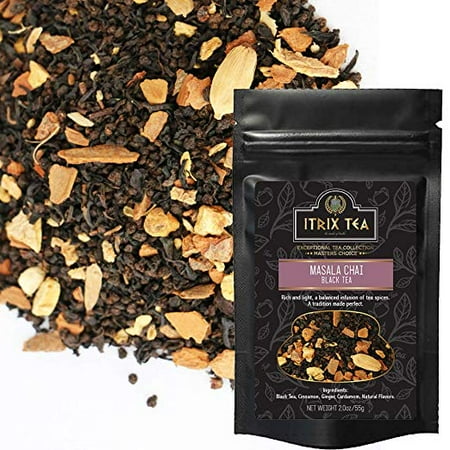 Iced Tea Cold Brew Masala Chai Black Tea - Loose Leaves Blended With Natural Ingredient, Infused with Tea Spices-Cinnamon, Ginger, Cardamom-Energizes, Relieves Stress-Brew As Hot, Cold or Iced Tea ()