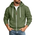 thumbnail image 5 of GERsome Men's Zip Up Hooded Sweatshirt Drawstring Long Sleeve Casual Jacket with Pockets Solid Color, 5 of 7