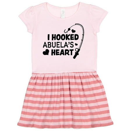 

Inktastic I Hooked Abuela s Heart with Fishing Rod Gift Toddler Girl Dress