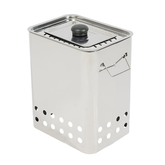 Portable Square Barbecue Hanging Grill Stainless Steel Barbecue Grill Silver