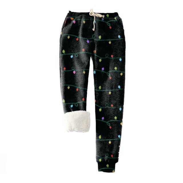 Moda Casual Navidad Mujer Impreso Span Señoras Cintura alta Mantener caliente Pantalones largos Pantalones largos Leggings Pompotops ulkah943521