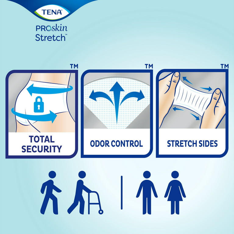 TENA Stretch Ultra Disposable Unisex Adult Incontinence Briefs