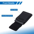 thumbnail image 3 of Phone Belt Holder Case for 6.3" Cell Phones, Vertical Nylon Phone Belt Pouch, Black, 3 of 4