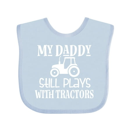 

Inktastic Farmer My Daddy Still Plays with Tractors Gift Baby Boy or Baby Girl Bib