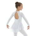 thumbnail image 7 of iiniim Girls Sequins Figure Ice Skating Dress Hollow Back Mesh Leotard Wrap Skirt Ballet Dancewear White 8, 7 of 7