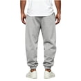 thumbnail image 5 of Mineart Men's Baggy Cuffed hems Sweatpants Wide Leg Drawstring Sweat Pants Casual Lounge Joggers with Pockets, 5 of 6