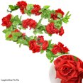 thumbnail image 2 of Artificial Rose Garland Hanging Simple Faux Rose Vine Floral Garland Decoration, 2 of 10
