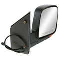thumbnail image 2 of MIRROR Compatible For 2003-2007 GMC Savana 1500 Chevrolet Express Right Passenger Heated Power Glass In-housing Signal Light Textured Black, 2 of 5
