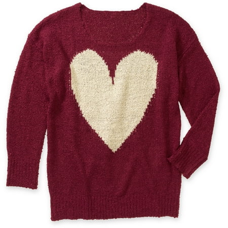 heart sweater graphic loose