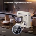 thumbnail image 2 of Electric Stand Mixer, 5.3QT & 3.5QT Dual Bowls, 10-Speed Cake Mixer, Patbrela LED Display Knob, Dough Hook, Beater, Whisk for Home Kitchen Cooking, 2 of 9