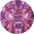 thumbnail image 1 of Ahgly Company Indoor Round Southwestern Pink Country Area Rugs, 8' Round, 1 of 4