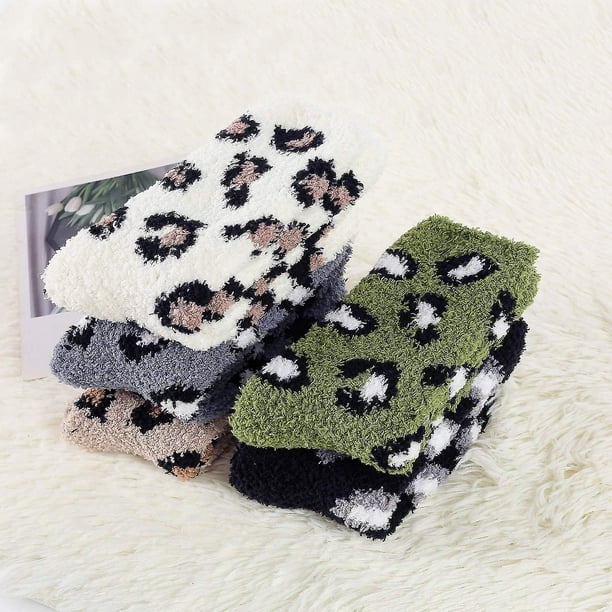 Women Fuzzy Socks Soft Comfy Fluffy Fleece Cozy Winter Thick Warm Plush  Slipper Christmas Home Socks