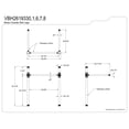 thumbnail image 2 of Kingston Brass VBH2619331 Brass Knurled Console Sink Legs in Polished Chrome, 2 of 4