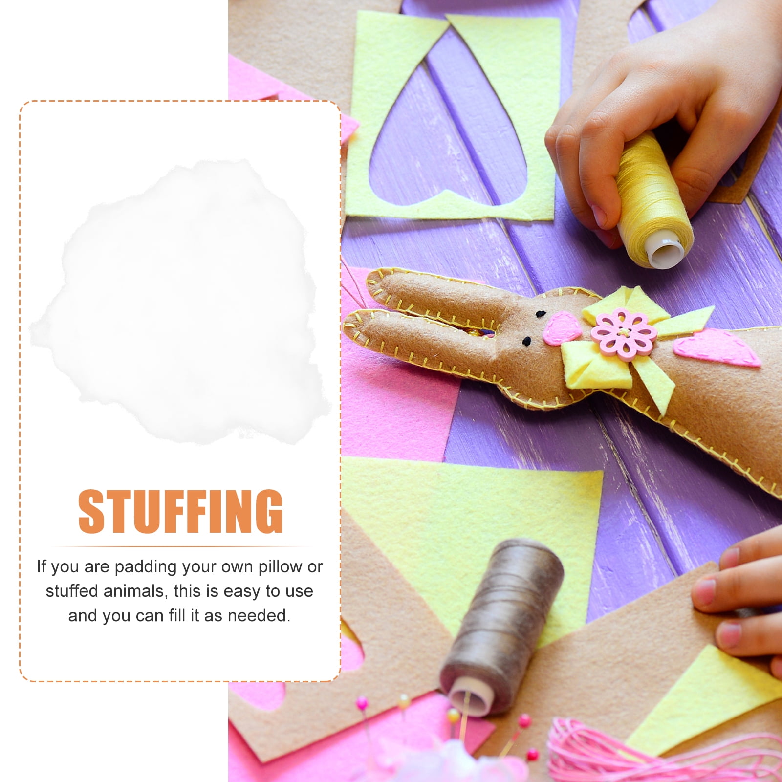 Gymnture 1 Bag Filling Stuffing Fluffy Fill Stuffing for Stuffed Animals Dolls Pillow Cushion 500g