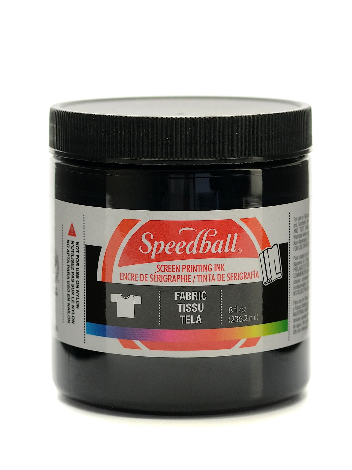 Fabric Screen Printing Ink black, 8 oz. (pack of 3)