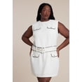 thumbnail image 3 of ELOQUII Women's Plus Size Belted Tweed Mini Dress, 3 of 5