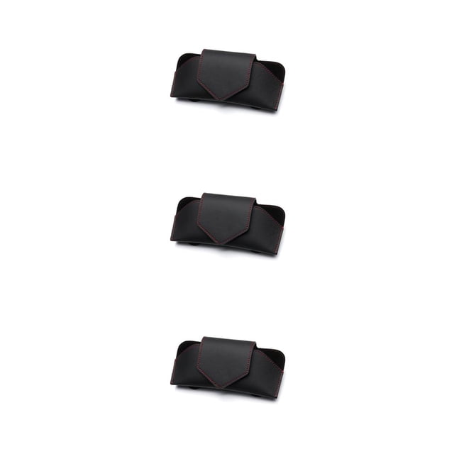 Speravity Parasol para coche, Clip para gafas, estuche de almacenamiento de cuero, Universal, Interior, tarjeta, billete, llave, gafas, soporte de montaje, Type1 NO1 Speravity CBP294848