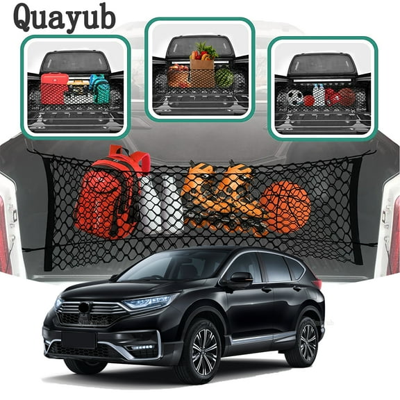 Envelope Style Premium Trunk Organizers Mesh Cargo Net for HONDA CR-V 2002-2006