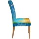 thumbnail image 3 of ABPHQTO Verano vacaciones palmera estrella de mar estiramiento silla cubierta protectora asiento funda para comedor Hotel boda fiesta conjunto de 4, 3 of 4