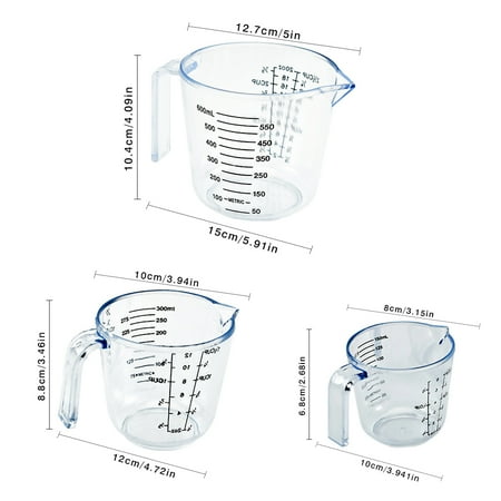 Freestylehome 3pcs Plastic Clear Measuring Cups Set Home Kitchen Baking Flour Sugar Water Jugs With Scales Walmart Canada Freestylehome 3pcs Plastic Clear Measuring Cups Set Home Kitchen Baking Flour Sugar Water Jugs With Scales Walmart Canada