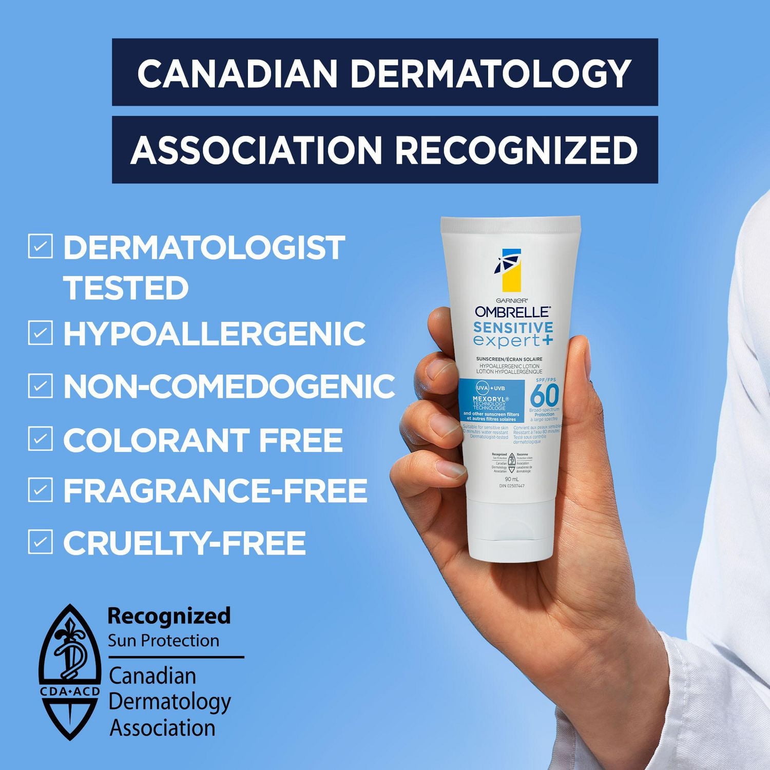 Ombrelle Sunscreen Lotion SPF 60, 200 mL, for Sensitive Skin