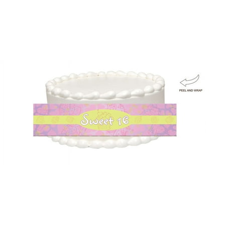 Sweetheart Sweet 16 Edible Cake Side Photo Image Decoration