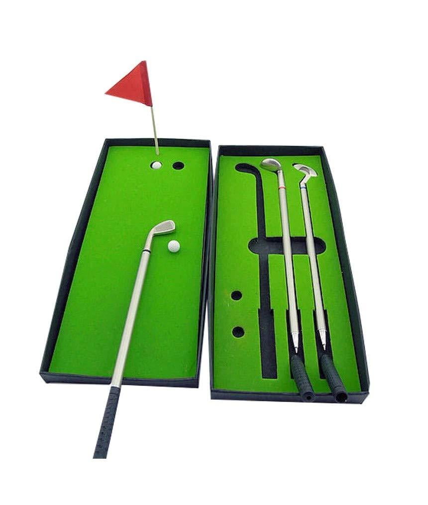 Elegantoss 3 pcs Miniature Golf Club Pen Gift Set, Mini Desktop Golf