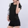 thumbnail image 4 of Blczomt Plain Summer Tops for Women 2025 Basic Tee Shirt Short Sleeve Crew Neck Black Casual Shirts Women, 4 of 5