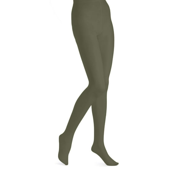 EMEM Apparel Women's Ladies Plus Size Queen Opaque Footed Tights Fashion Hosiery Stockings Ivory 1X