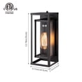 thumbnail image 3 of Aplique de Pared Exterior mirrea 14" Negro Mate Impermeable Pack 2, 3 of 8