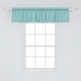 thumbnail image 2 of Ambesonne Pale Blue Window Valance, Abstract Little Bubbles Natural Scenery Japanese Style Vintage Art Design, Curtain Valance for Kitchen Bedroom Decor with Rod Pocket, 54" X 12", Turquoise White, 2 of 3