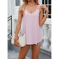 thumbnail image 4 of TEMOFON Womens sleeveless tops Fashion tank Cami Tops Backless Vest for Women Strappy Flowy Tank Top Swing Vest Beach Summer Tops Cute Pink Tanks, 4 of 7