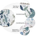 thumbnail image 2 of 54x78 Inch Shower Curtain Decorative Tropical Botanical Bathtub Bath Curtains Fabric Waterproof Bathroom Decor, Summer Palm Leaves Peacock Blue Green Small Stall Shower Curtain Set with 12 Hooks, 2 of 4